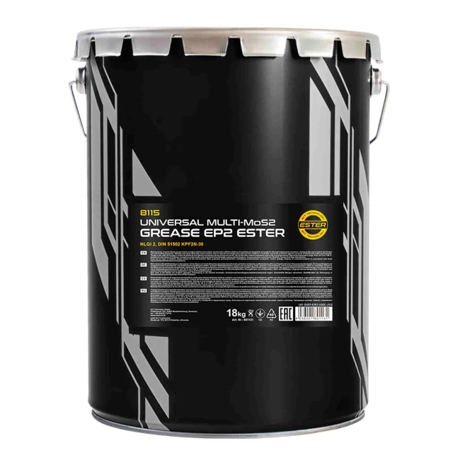 Смазка пластичная литиевая для ШРУС MANNOL EP-2 Multi-MoS2 Ester 18кг (8115) Смазка пластичная литиевая для ШРУС MANNOL EP-2 Multi-MoS2 Ester 18кг (8115)