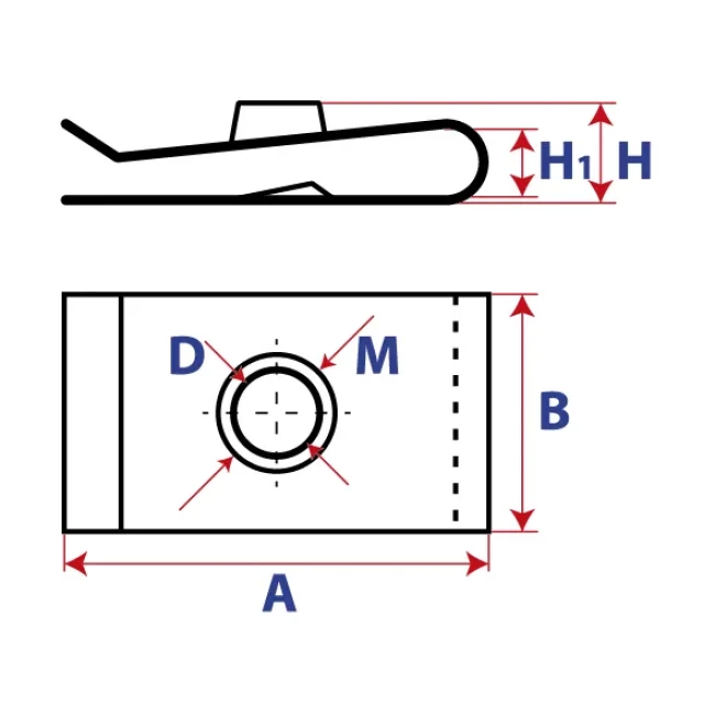 16637 Фиксатор металл MAK (7147054461/7149241763/1034869/W704387S300)