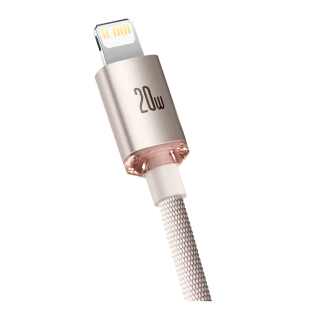 Кабель Baseus Crystal Shine Series Type-C to Lightning 20W 1.2м розовый (CAJY001304) (808946)
