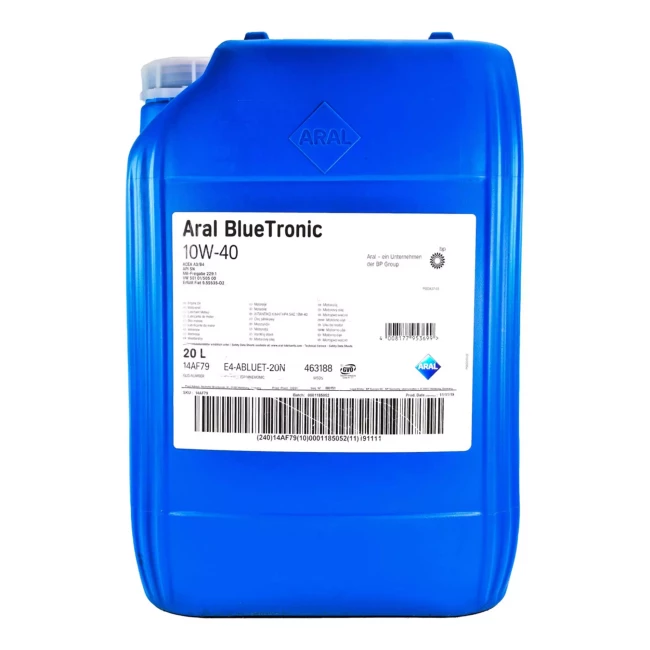 Масло моторное ARAL BlueTronic 10W-40 20л (10487) (14AF79)