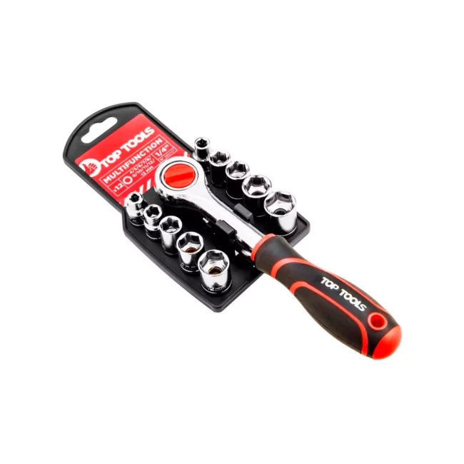 Набор головок Top Tools торцевые 1/4” 12 шт (38D147)