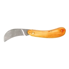 Нож монтерский серповидный TOPEX c деревянной рукояткой (17B639)