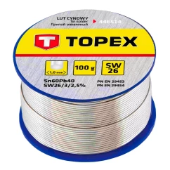 Припой TOPEX оловянный 60%Sn, проволока 1.0 мм,100 г