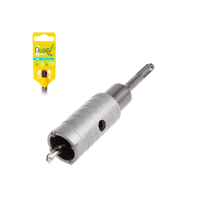 Сверло корончатое по бетону Alloid 35мм с SDS Plus адаптером 110мм (HC-35110) Сверло корончатое по бетону Alloid 35мм с SDS Plus адаптером 110мм (HC-35110)