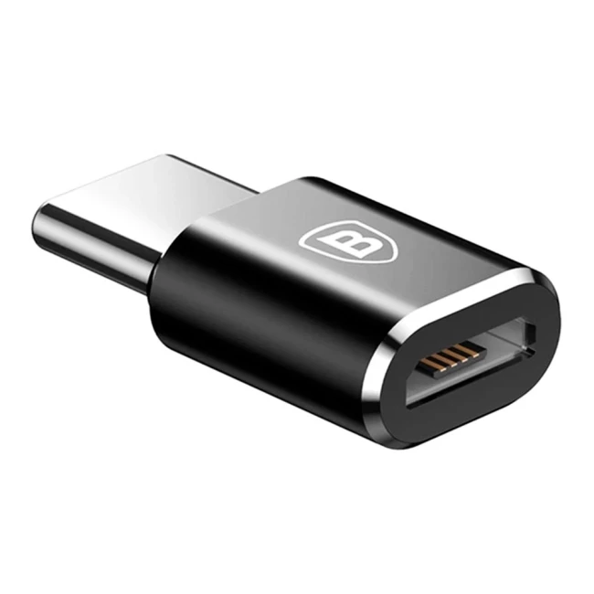 Адаптер Baseus OTG Micro USB to Type-C черный (CAMOTG-01) (109180)