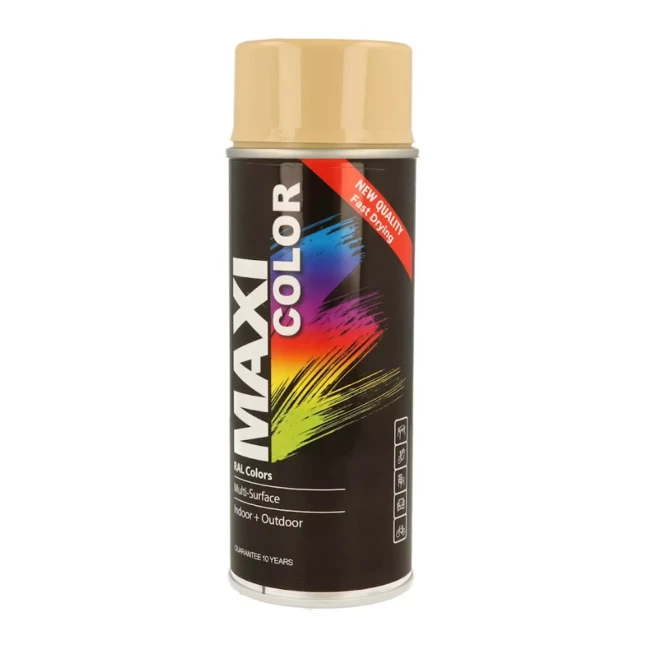 Эмаль MAXI COLOR аерозольная декоративна RAL 1001 бежева 400мл (MX1001)