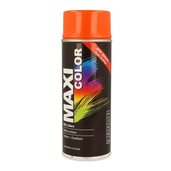 Эмаль MAXI COLOR аэрозольная декоративная оранжевая 400 мл (MX2002)