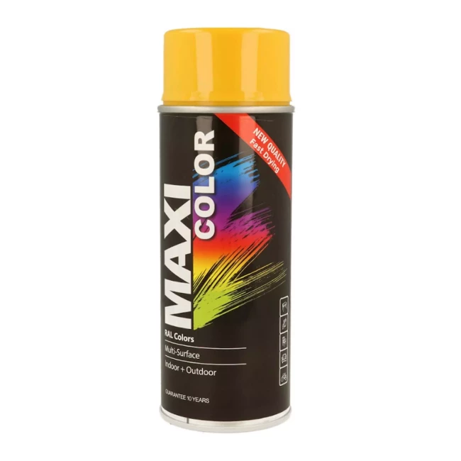 Эмаль MAXI COLOR аэрозольная декоративная золотисто-желтая 400 мл (MX1004) Эмаль MAXI COLOR аэрозольная декоративная золотисто-желтая 400 мл (MX1004)