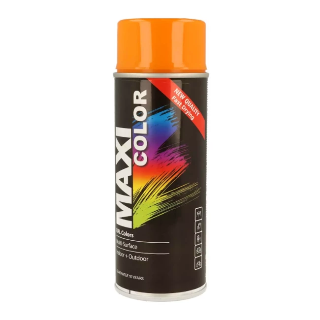 Эмаль MAXI COLOR RAL 2000 аерозольная декоративная красно-оранжевая 400мл (MX2000) Эмаль MAXI COLOR RAL 2000 аерозольная декоративная красно-оранжевая 400мл (MX2000)