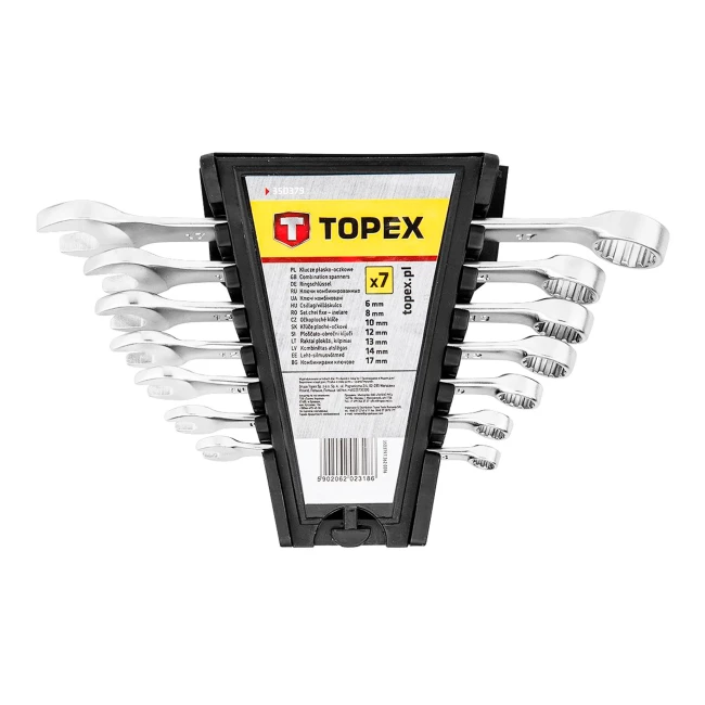 Ключи комбинированные TOPEX 6-17 мм, набор 7 шт (35d379) Ключи комбинированные TOPEX 6-17 мм, набор 7 шт (35d379)