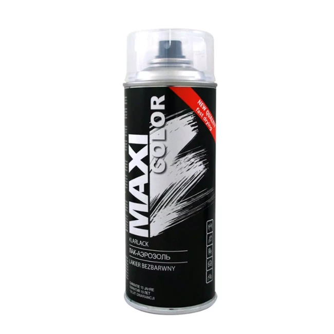 Лак MAXI COLOR аэрозольный бесцветный глянцевый 400 мл (MX0005)