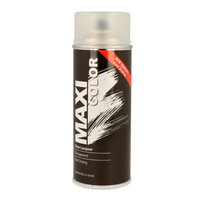 Лак MAXI COLOR аэрозольный бесцветный матовый 400 мл (MX0006) Лак MAXI COLOR аэрозольный бесцветный матовый 400 мл (MX0006)