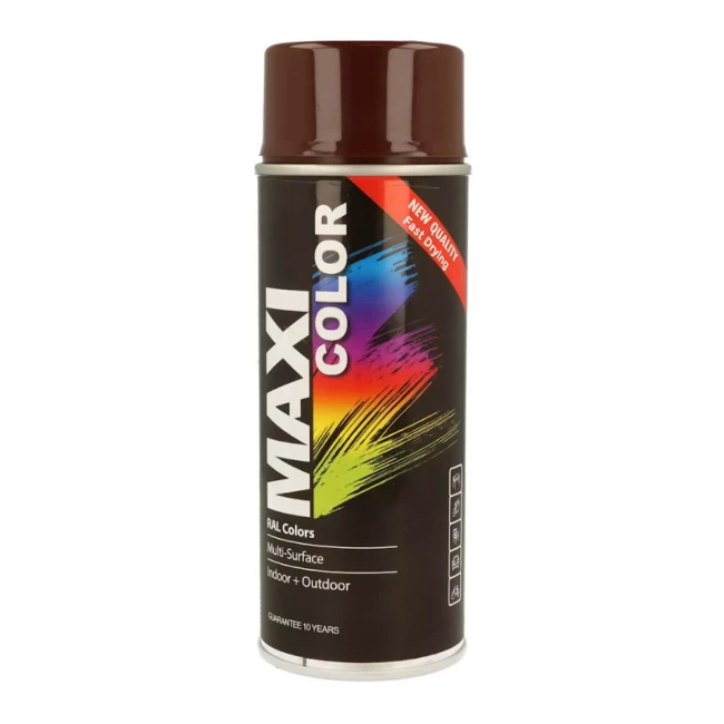 Емаль аерозольна універсальна декоративна Maxi Color RAL 8016 Коричнево-червона 400мл (MX8016)