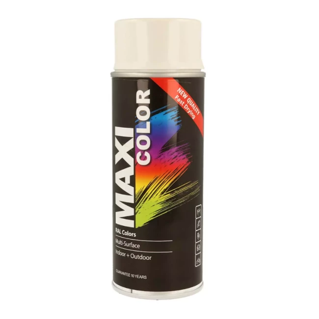 Эмаль MAXI COLOR аэрозольная декоративная белая 400 мл (MX9010)