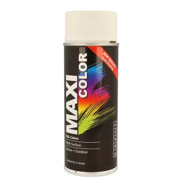 Эмаль MAXI COLOR аэрозольная декоративная белая матовая 400 мл (MX9010M)