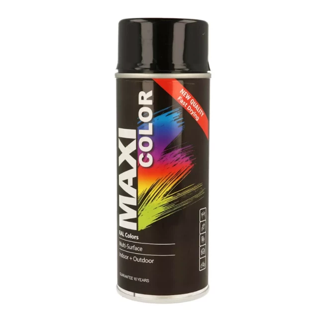 Эмаль MAXI COLOR аэрозольная декоративная черная 400 мл (MX9005)