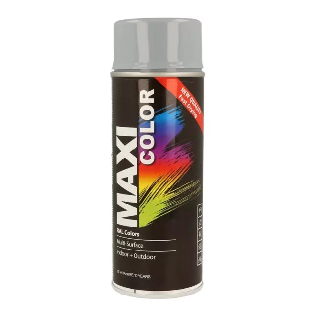 Эмаль MAXI COLOR аэрозольная декоративная серая 400 мл (MX7001)