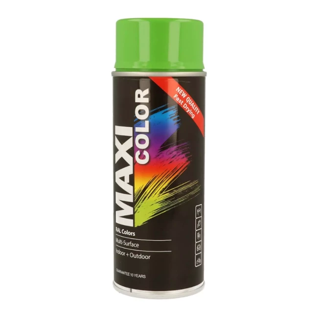 Эмаль MAXI COLOR аэрозольная декоративная желто-зеленая 400 мл (MX6018) Эмаль MAXI COLOR аэрозольная декоративная желто-зеленая 400 мл (MX6018)