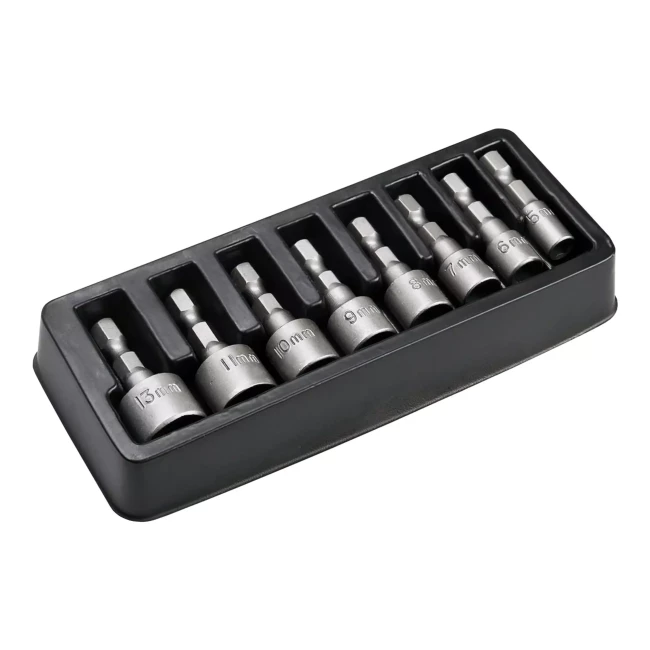 Набір насадок 1/4" TOPEX, 8 шт. (39D387) Набір насадок 1/4" TOPEX, 8 шт. (39D387)