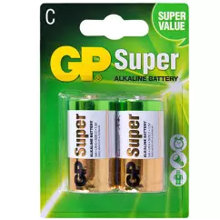 Батарейка GP SUPER ALKALINE 1.5V 14A-U2 LR14, С (4891199000010)