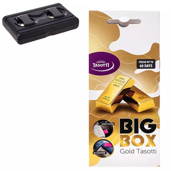Ароматизатор Tasotti под сиденье Big box Gold 58 г (115768) Ароматизатор Tasotti под сиденье Big box Gold 58 г (115768)