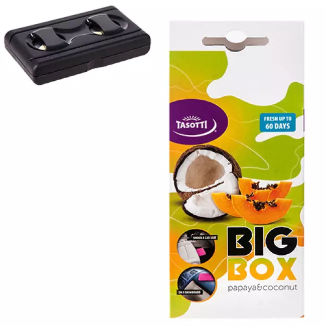 Ароматизатор Tasotti під сидіння Big box Papaya&coconut 58 г (115799)