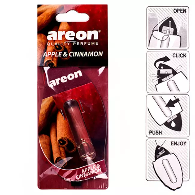 Освежитель воздуха AREON "LIQUID" жидкий, листок Apple & Cinnamon 5ml (LR07)
