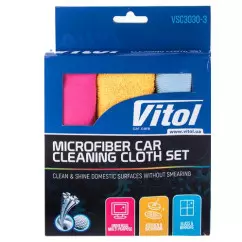 Набір ганчірок мікрофібра VITOL (VSC3030-3)