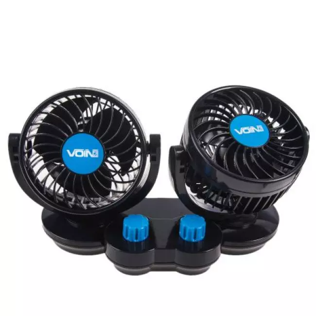 Вентилятор VOIN 4" 12V 6.5W подвійний (HX-T307)