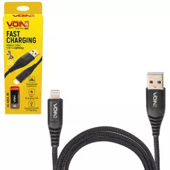Кабель VOIN USB - Lightning 3А 2m black (CC-4202L BK)
