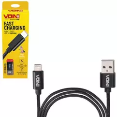 Кабель VOIN USB - Lightning 3А 2m black (CC-1802L BK)