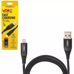 Кабель VOIN USB - Lightning 3А 1m black (CC-4201L BK)