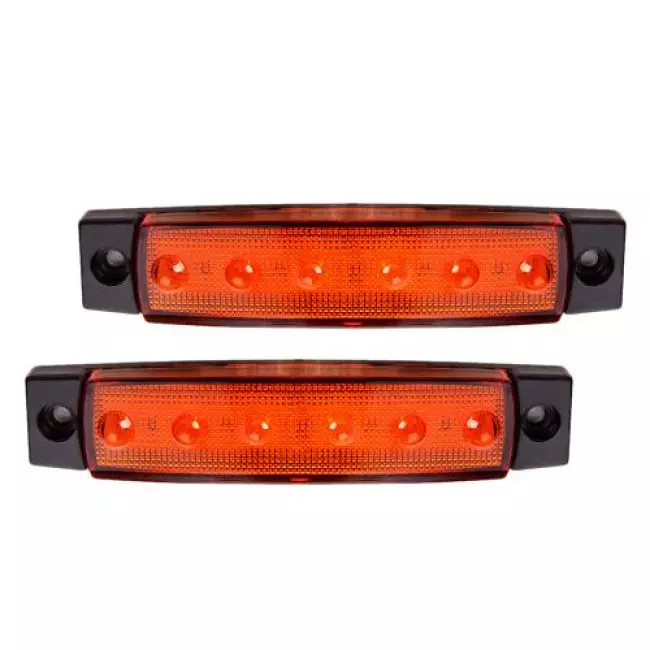 Фонарь габаритный PULSO BL-64906YL 24V 6LED 96х20 мм 2 шт (BL-64906 24V-Yellow)