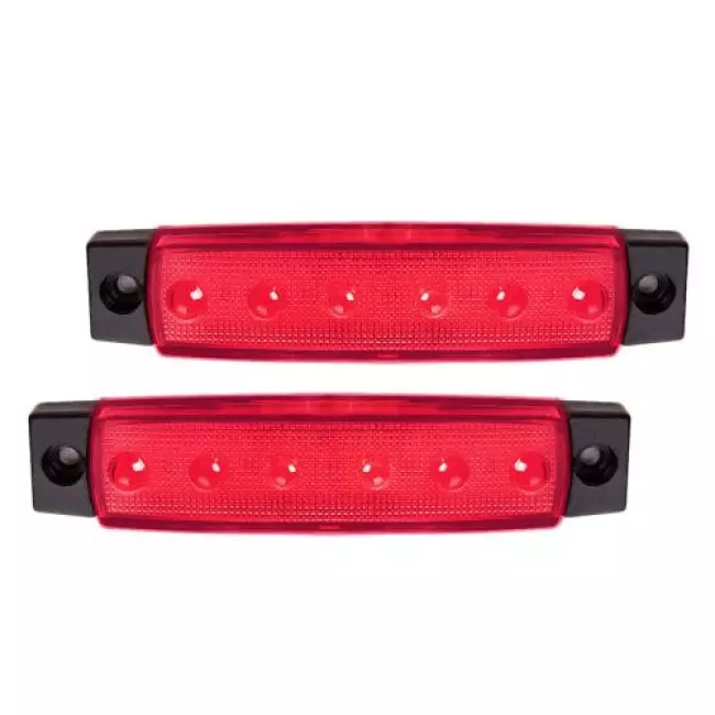Фонарь габаритный PULSO BL-64906RD 12V 6LED 96х20 мм 2 шт (BL-64906 12V-Red)
