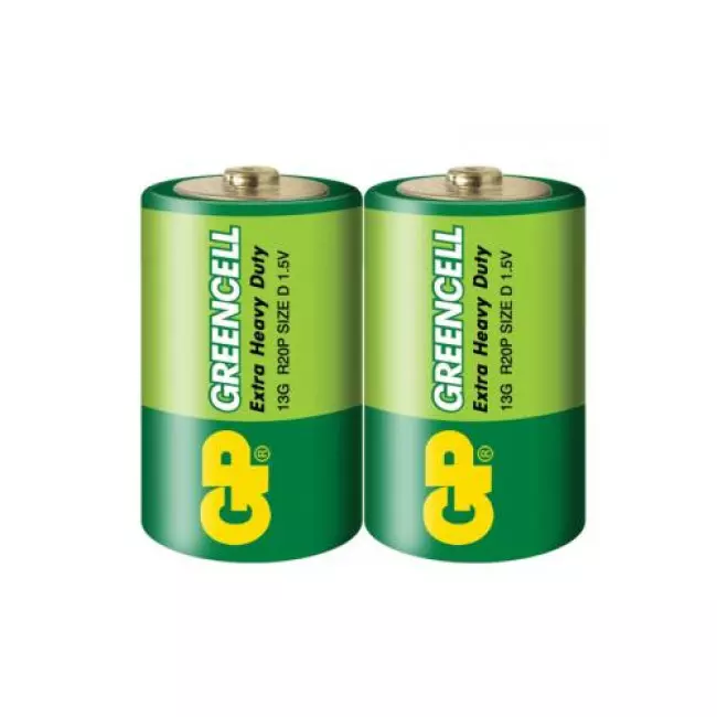 Батарейка GP GREENCELL 1.5V 13G-S2, R20, D (4891199000072)