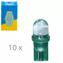 Лампа LED пластиковый цоколь Trifa 12V 0,27W W2,1x9,5d T10 20mA green (02802)