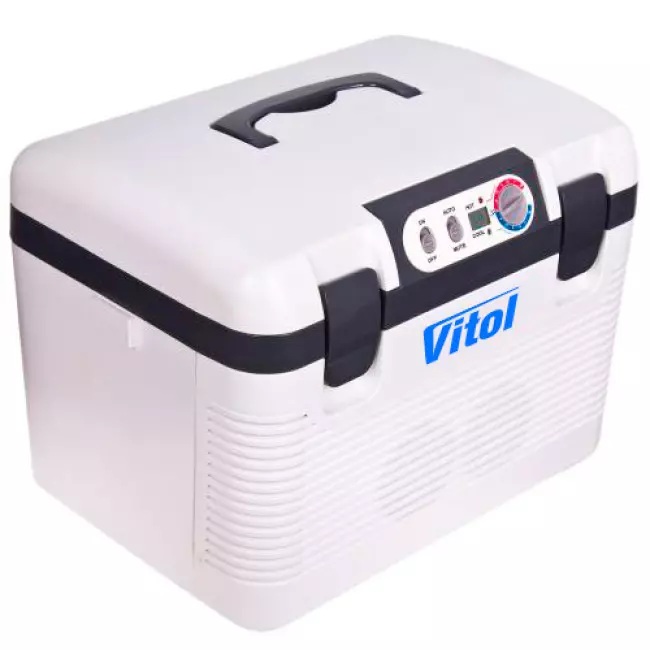 Автохолодильник термоэлектрический VITOL 19л, 12/24/220V (BL-219-19L) Автохолодильник термоэлектрический VITOL 19л, 12/24/220V (BL-219-19L)