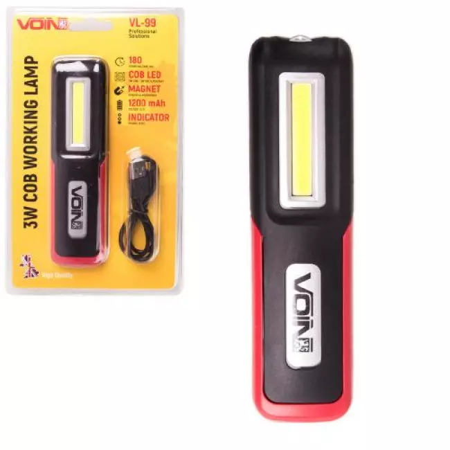 Переносная лампа VOIN 3W-COB 3W 1200mAh (VL-99) Переносная лампа VOIN 3W-COB 3W 1200mAh (VL-99)