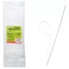 Хомут пластиковый Alloid 25 х 200 100 шт белый (PC-25200 W)