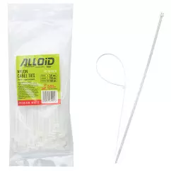 Хомут пластиковый Alloid 36 х 150 100 шт белый (PC-36150 W)