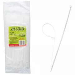 Хомут пластиковый Alloid 36 х 200 100 шт белый (PC-36200 W)