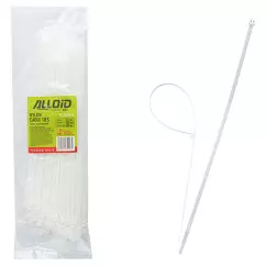 Хомут пластиковый Alloid 36 х 250 100 шт белый (PC-36250 W)