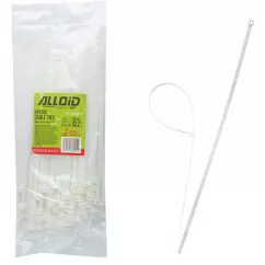 Хомут пластиковый Alloid 48 х 200 100 шт белый (PC-48200 W)