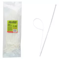 Хомут пластиковый Alloid 48 х 250 100 шт белый (PC-48250 W)