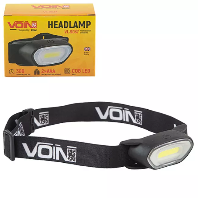 Ліхтар налобний VOIN LED COB 80Lm (VL-9037)