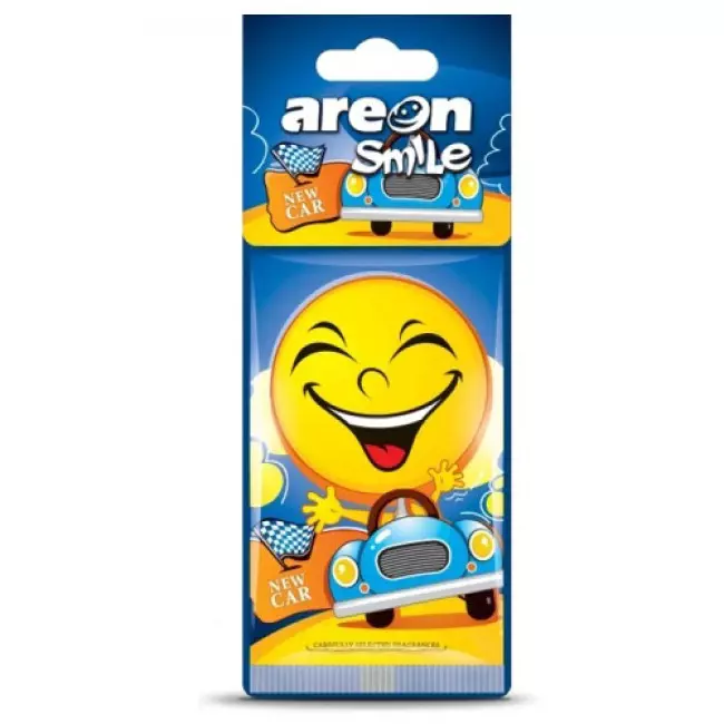 Освежитель воздуха AREON Smile Dry сухой, листок New Car (ASD21)