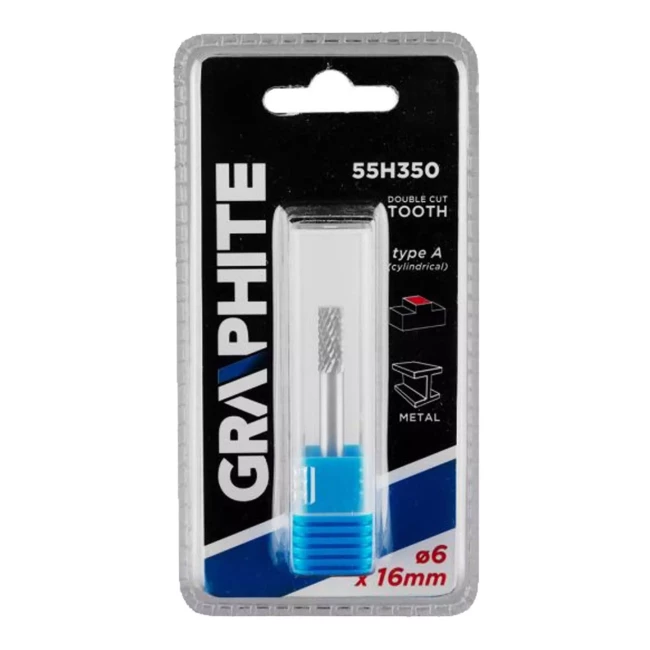 Фреза по металлу GRAPHITE HM тип A (цилиндрический) 6 x 16 мм (55H350)