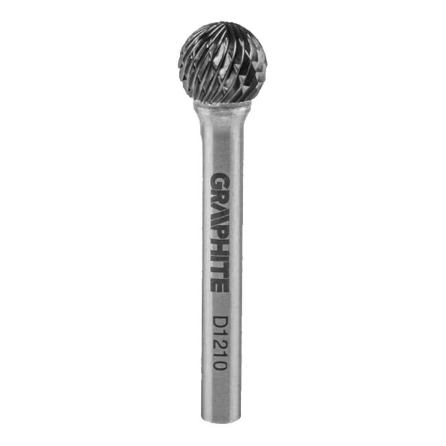 Фреза з металу GRAPHITE HM тип D (сферичний) 12 x 10 мм (55H362)