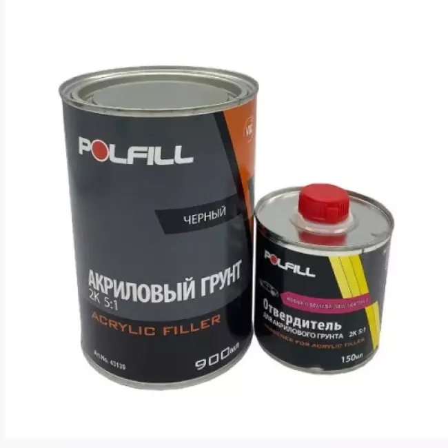 Грунт акриловий Vitol Polfill 5:1 Eco 0.75 л чорний+затверджувач 0,15 л (43139)