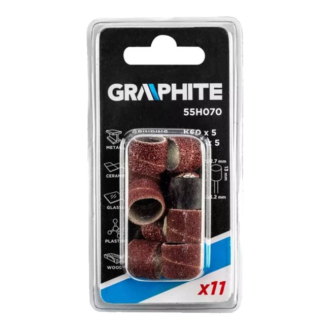 Набор шлифовальных лент GRAPHITE 12,7 мм K60 K120 10 шт (55H070)